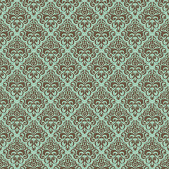 Vector seamless baroque damask luxury background