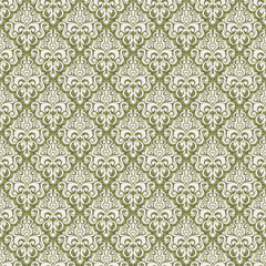 Vector seamless baroque damask luxury background