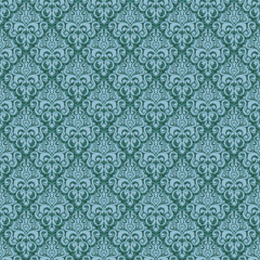 Vector seamless baroque damask luxury background