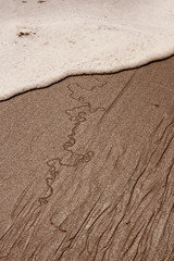 Fototapeta na wymiar Water created sand art.