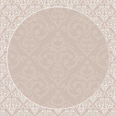 Vector seamless baroque damask luxury background