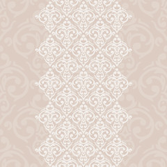 Vector seamless baroque damask luxury background