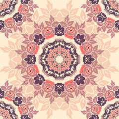 Vector seamless baroque damask luxury background