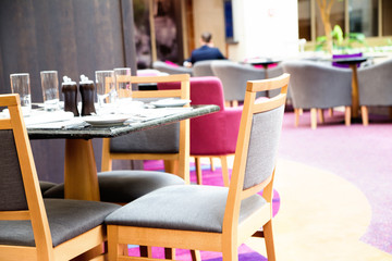 Interior of a restaurant in a hotel,