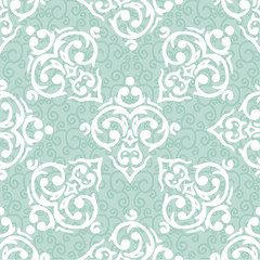 Vector seamless baroque damask luxury background