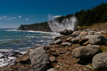 Ocean meets the coast with an explosive force