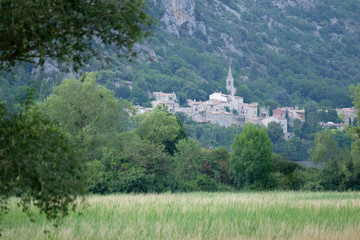 F, Provence, Vaucluse, Blick auf Monieux