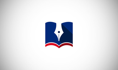  open book design logo