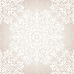 Vector seamless baroque damask luxury background