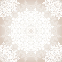 Vector seamless baroque damask luxury background
