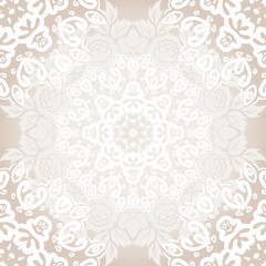 Vector seamless baroque damask luxury background