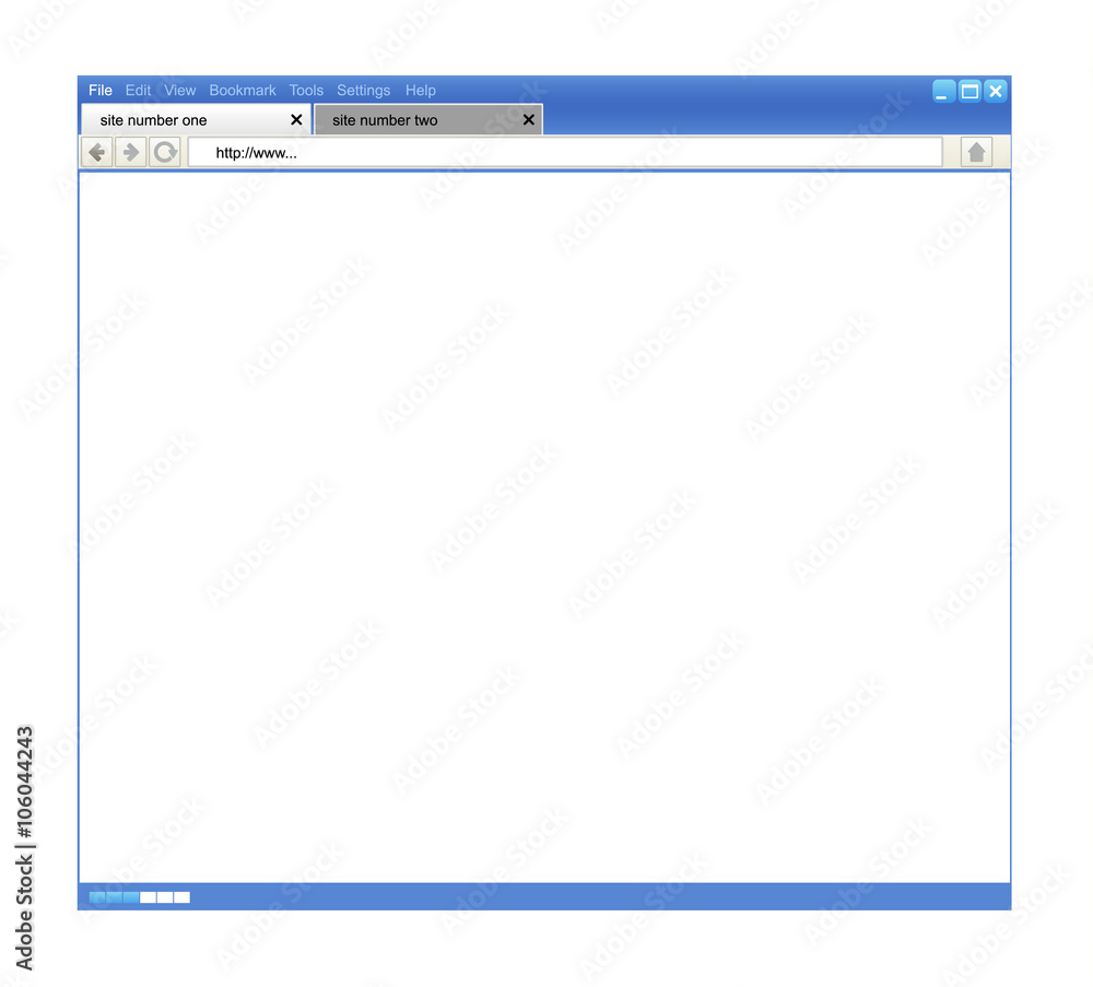 Poster Opened browser window template