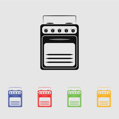 Gas stove vector icon