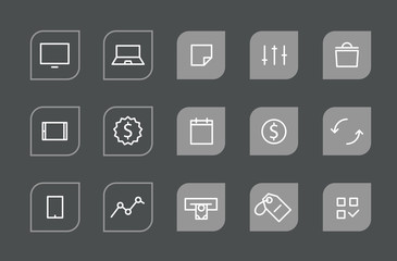 Modern web and mobile application pictograms collection. Lineart