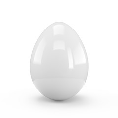 White Egg isolated on white background. Clipping path is included. Great use for business related concepts and metaphors.
