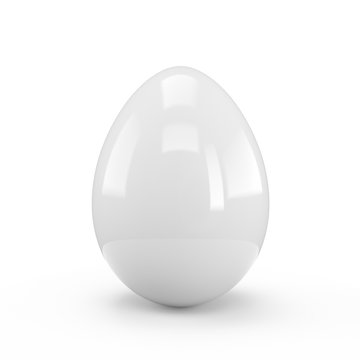 White Egg isolated on white background. Clipping path is included. Great use for business related concepts and metaphors.