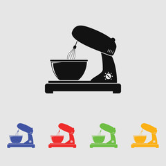 kitchen mixer flat icon