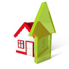 House Icon With Rising Arrow. Real Estate Concept