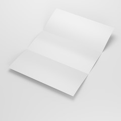 folded sheet of white paper