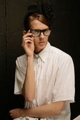 Young man at dramatic image