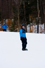 Beginner on snowboard