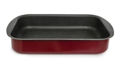 Square baking dish isolated on white background 
