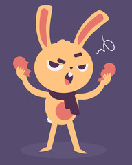 Angry Bunny Tearing a Heart Apart