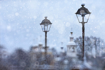 winter cityscape landscape