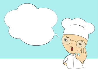 chef man gesturing okay and shows the sign for tasty food