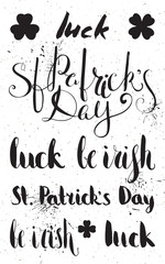 Set of lettering for St. Patricks day.
