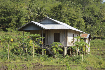 Fototapeta na wymiar Casa en isla de Flores, Indonesia