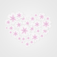Plakat Floral heart shape
