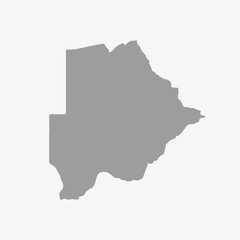 Fototapeta premium Botswana map in gray on a white background