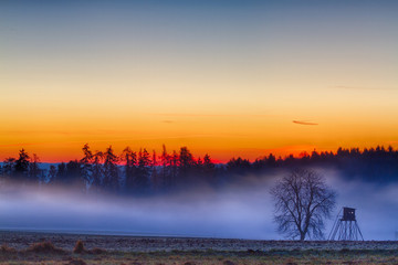 Abendstimmung Sonnenuntergang im Harz