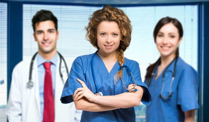 Young medical team