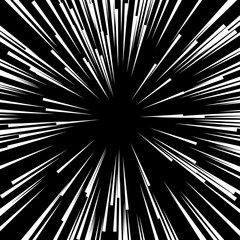 Comic Radial Speed Lines. Graphic Explosion Book Design Element. Vector Illustration.