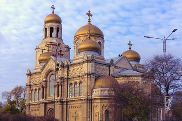 Varna, Bulgaria: Orthodox Cathedral of the Assumption of the Virgin in sunset light