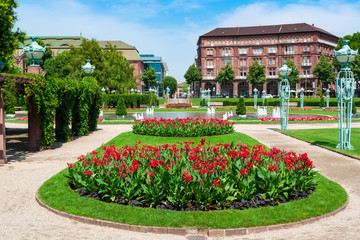 Fountain in the town square.