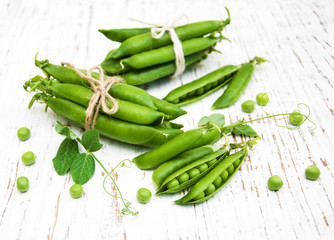 Green fresh peas