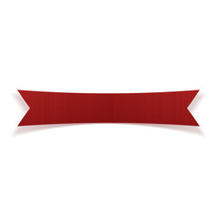 Red greeting textile Ribbon with Shadows