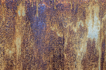 rusty metal covered with cracked paint. Vintage texture background