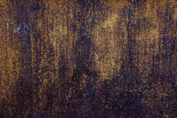 rusty metal covered with cracked paint. Vintage texture background