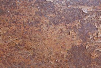 rusty metal covered with cracked paint. Vintage texture background