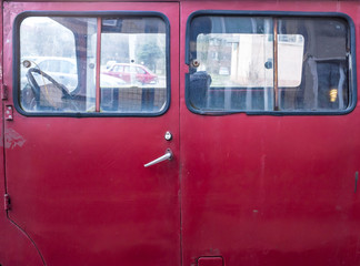 rusty metal covered with cracked paint. Vintage texture background