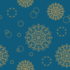Seamless pattern background with mandala.