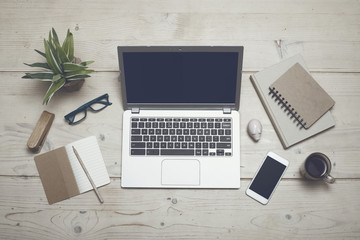 Home office tablet mockup