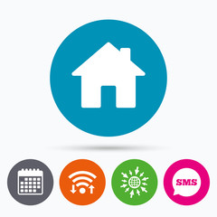 Home sign icon. Main page button. Navigation