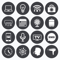 Home appliances, device icons. Air conditioning.