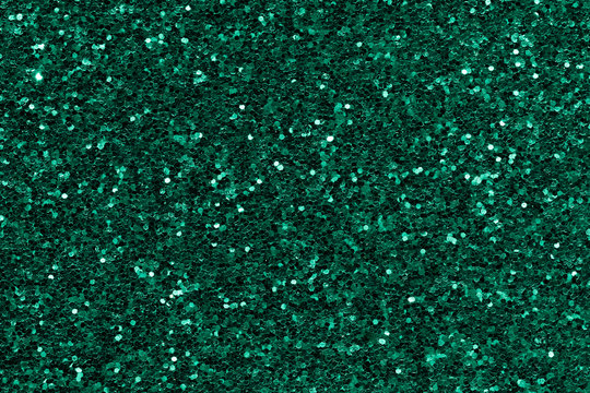 Emerald Color Glitter Texture Abstract Background