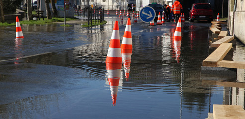 Rue inondée